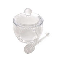 MELEIRA CRISTAL COM COLHER PEARL 10x8x7CM - comprar online