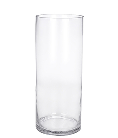 VASO DE VIDRO TRANSPARENTE EM TUBO 15X40CM