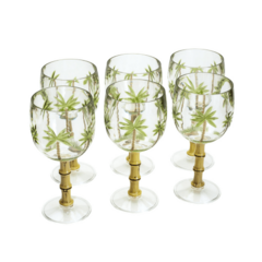 TAÇA PALM TREE ACRÍLICO - CONJUNTO COM 6