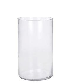 VASO DE VIDRO TUBO TRANSPARENTE 15X25CM