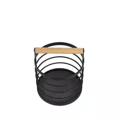 PORTA TALHERES RACK REDONDO PRETO - comprar online