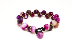 Pulseira de Pedra Natural Dupla - Jaspe Rosa