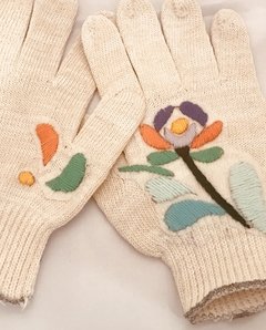 Guantes para jardinería bordados