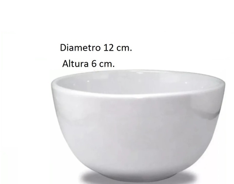 Bowl 12 cm Porcelana Ceramica blanca