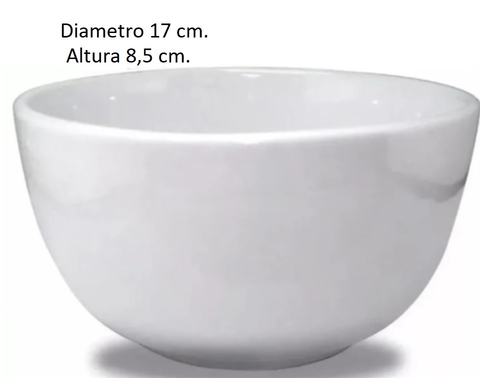 Bowl 17 cm Porcelana Ceramica blanca