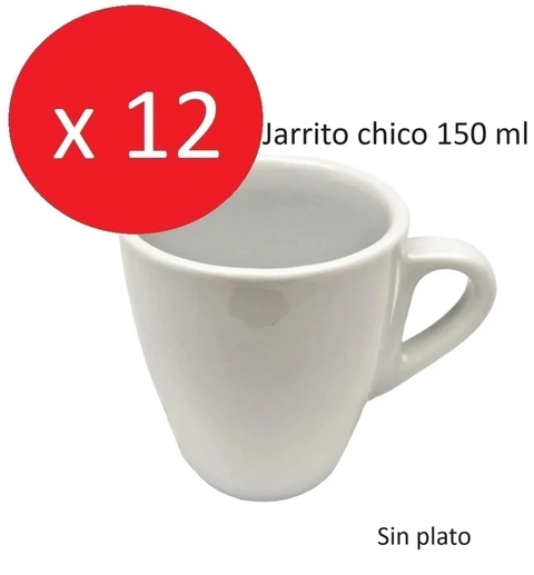 Jarrito café chico sin plato linea conica porcelana tsuji x 12 unidades - Linea 1600
