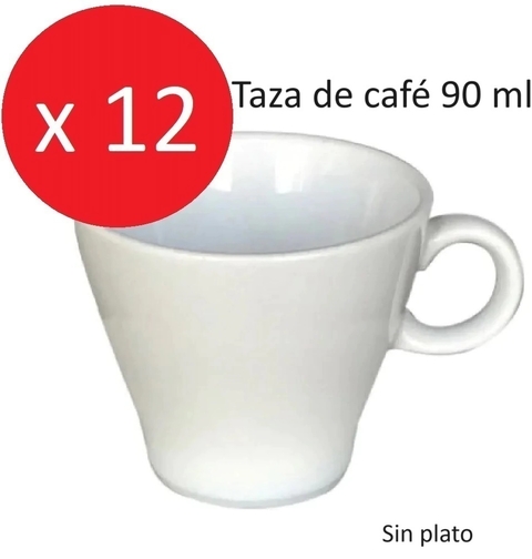 Taza de cafe sin plato linea conica porcelana tsuji x 12 unidades - Linea 1600