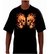 Camiseta Flame Faceoff - Caveira em Chamas Confronto