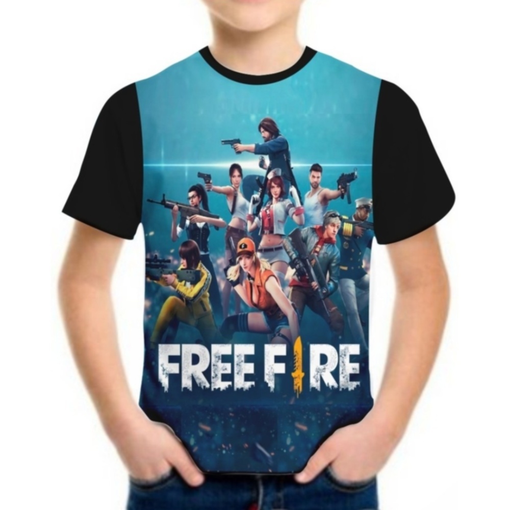 Camiseta FREE FIRE, Loja HQ Camisetas