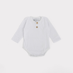 BODY BOTONES JERSEY MANGA LARGA BLANCO