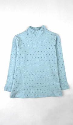 POLERA PLUMERILLO CELESTE