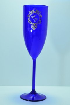 Taça acrílico azul personalizada