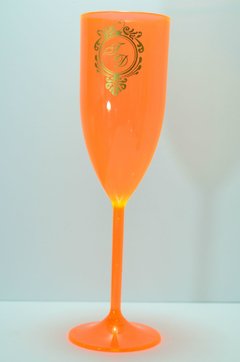Taça acrílico laranja personalizada
