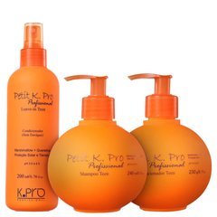 Kit Shampoo 240ml + Condicionador 230ml + Leave-In Condicionador 200ml Petit K.Pro