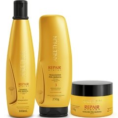 Kit Shampoo 300ml + Máscara 250g + Finalizador 250g Repair System Aneethun