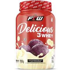 Delicious 3 Whey Sabor Açaí com Banana e Leite Condensado 900g FTW