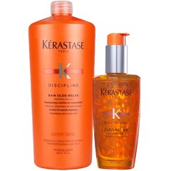 Kit Shampoo 1000ml + Oléo-Relax Discipline 100ml Kérastase