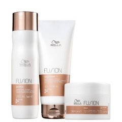 Kit Shampoo 250ml + Condicionador 200ml + Máscara 150ml Fusion Wella