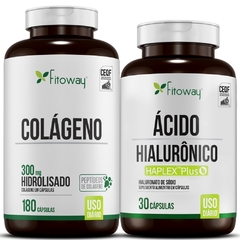 Kit Ácido Hialurônico 30 Cápsulas + Colágeno 180 Cápsulas Clean Fitoway