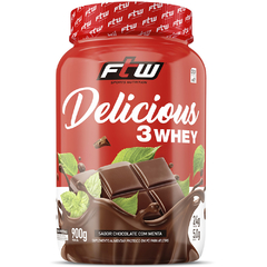 Delicious 3 Whey Sabor Chocolate com Menta 900g FTW