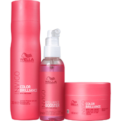 Kit Shampoo 250ml + Máscara 150ml + Fluido 100ml Invigo Color Brilliance Wella