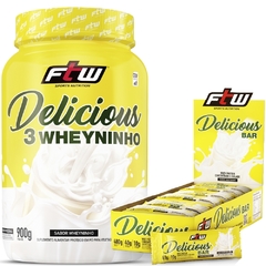 Kit Whey Sabor Wheyninho 900g + Delicious Bar Whey Sabor Wheyninho 12x40g FTW