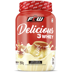 Delicious 3 Whey Sabor Pudim de Leite 900g FTW