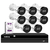 Kit 8 Câmeras Intelbras HD 720p VIP 1130 B G4 com Lente 3,6mm Bullet IP67 + NVR Intelbras Digital Video 8 Canais Recorder NVD 1408 4K H.265+ + HD 1 TB