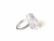 Anel Folheado a ródio branco com zirconias e cristal de quartzo rosa - comprar online