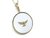 Colar folheado a ouro 18K com a medalha Espírito Santo em resina branca - comprar online