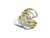 Anel Folheado a ouro 18K Curvas de Zirconias - comprar online
