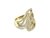 Anel Folheado a ouro 18K Curvas de Zirconias