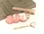 Kit com 3 presilhas cor de rosa bebê