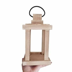 Farol de madera pintado