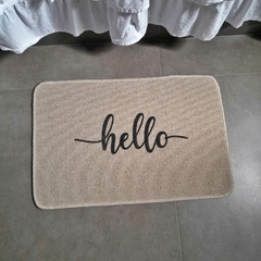 ALFOMBRA DE BAÑO Boucle CON ESTAMPA HELLO