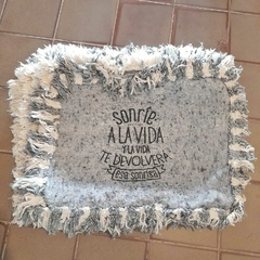 ALFOMBRAS RUSTICAS ESTAMPADAS DE TELA DE TRAPO DE PISO - comprar online