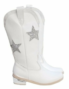 Mod. Texana Alta Estrellas - Eco Blanco - Talles 26 al 40