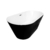 Tina de baño Mykonos blanco con negro - comprar en línea