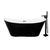 Tina de baño Moorea 170 blanco con negro con Llave FS002NC