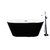 Tina de baño Mykonos blanco con negro con Llave FS002CC