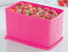 CAIXA RETANGULAR 3 LITROS ESPAÇOSA ROSA PINK TUPPERWARE