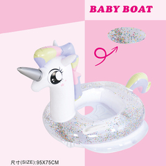 Boia Bote Unicórnio Glitter Infantil - Loja das Boias - Boias Divertidas para Piscina