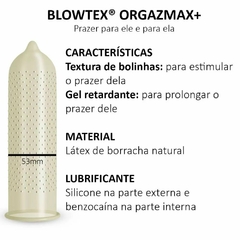 PRESERVATIVO BLOWTEX ORGAZMAX - Q Charme