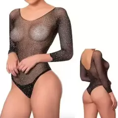 BODY MANGA LONGA ARRASTÃO COM STRASS - comprar online