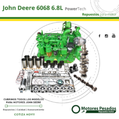 Repuestos Para Motor John Deere 6068 PowerTech 6.8L | Diámetro de cilindro 106.5 mm