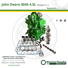 Repuestos Para Motor John Deere 4045 PowerTech 4.5L | Diámetro de cilindro 106.5 mm