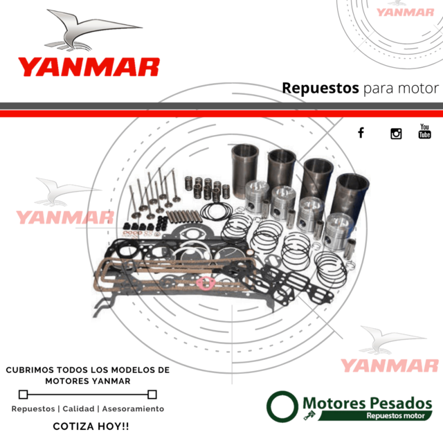 Repuestos Yanmar - Yanmar 3TN72 - Yanmar CY1105 - Yanmar 2T72 - Yanmar 3T72 - Yanmar 3TNA68 - Yanmar 3TNA72 - Yanmar 3TNE74 - Yanmar 3TNE74 - Yanmar 3TNV70 - Yanmar 3TNV76 - Yanmar 3TNV84 - Yanmar 4TNE84 - Yanmar 4TNE86 - Yanmar 4TNE92 - Yanmar 4TNE94 - Y