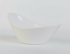 Ensaladera de porcelana Blanca Boat 20x13x10 cm