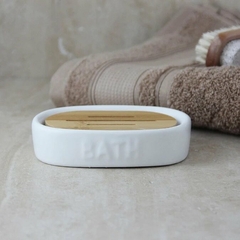 Jabonera Bath Ceramica Blanco13x3 cm