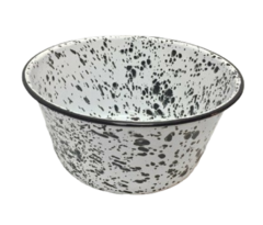 Ensaladera Bowl enlozado blanco manchitas negras 12 x 25dm - comprar online